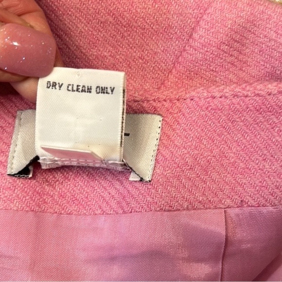 LOFT 100% Wool Pink Pencil Mini Skirt Size 6P - Picture 5 of 8